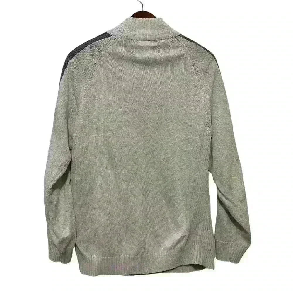 American Rag 1/4 Quarter Zip Knit Sweater Men's L Long Sleeve Light Tan